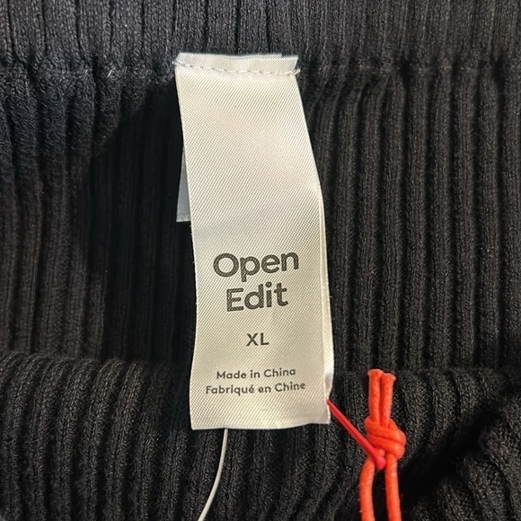 NWT Open Edit Nordstrom Knit Black Maxi Skirt with Buttons & Slit XL - Picture 5 of 6